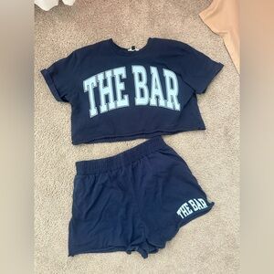 The Bar Varsity Cotton Shorts & Tee